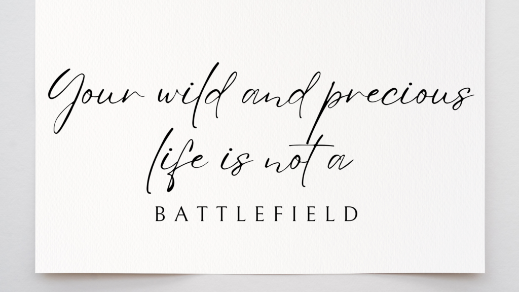 I don’t want to be a soldier. I just want to be a person.